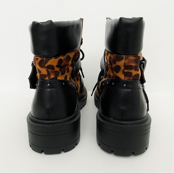 RAID - Daelyn Chunky Leopard Print Boots - Picture 4 of 5